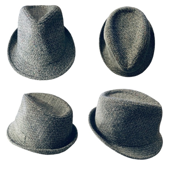 Vintage Crown Co. Grey Mens Wool Blend Trilby Hat - Picture 16 of 16